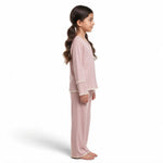 JOANNA F491124T , F891124T Girls Long Sleeve Button Down Pajama Set