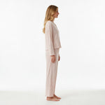 JOANNA F291138T Two Piece Lounge Set with Button Down Top and Trousers