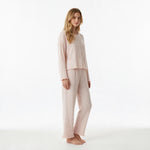 JOANNA F291138T Two Piece Lounge Set with Button Down Top and Trousers
