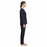 JOANNA 292368 Women's 2-Piece Polka Dot Long Sleeve Henley Pajama Set