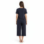 JOANNA 281917-1T 2-Piece Pajama Set Short Sleeve Heart Print Top and Capri Pants Soft Sleepwear