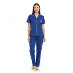 JOANNA F281404BT Women's 2-Piece Short Sleeve Pajama Set with Contrast Piping
