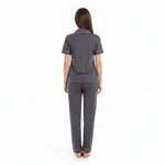 JOANNA F281404BT Women's 2-Piece Short Sleeve Pajama Set with Contrast Piping