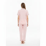 JOANNA F281404BT Women's 2-Piece Short Sleeve Pajama Set with Contrast Piping