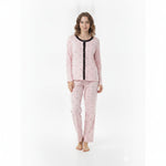 JOANNA 216743BT Women's 3-Piece Pyjama Set Soft Breathable Loungewear Long Sleeve Top, Cami and Pants Cotton Blend Sleepwear