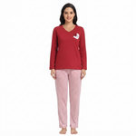 JOANNA 26244 Comfortable Long Sleeve Pajama Set for Loungewear