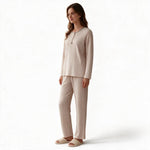 JOANNA F291157T Women's Comfortable Long Sleeve Pajama Set