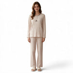 JOANNA F291157T Women's Comfortable Long Sleeve Pajama Set