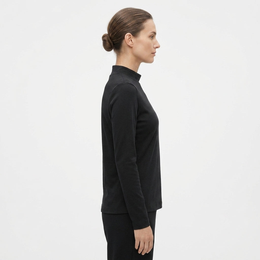JOANNA SZ2291 Long Sleeve Mock Neck Thermal Top
