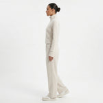 JOANNA SZ2179T Zip-Up High Neck Jacket & Wide-Leg Pants Tracksuit Set