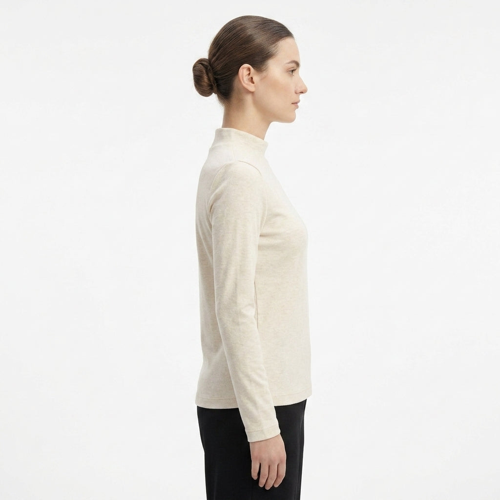 JOANNA SZ2292 Long Sleeve High Neck Loungewear Top