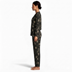 JOANNA F216759 Women's 2-Piece Long Sleeve Floral Button-Down Pajama Set
