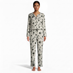 JOANNA F216759 Women's 2-Piece Long Sleeve Floral Button-Down Pajama Set