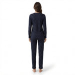 JOANNA 292368 Women's 2-Piece Polka Dot Long Sleeve Henley Pajama Set