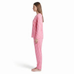 JOANNA 292368 Women's 2-Piece Polka Dot Long Sleeve Henley Pajama Set