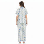 JOANNA 292379 Women's 2-Piece Striped Floral Short Sleeve Pajama Set
