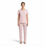JOANNA F246669BT Women's 2-Piece All-Over Printed Short Sleeve Pajama Set
