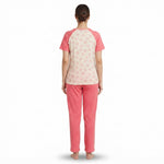 JOANNA F246674BT Women's 2-Piece Short Sleeve Raglan Bow Print Pajama Set