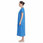 JOANNA F746635 Women's Printed Short Sleeve V-Neck Nightgown