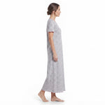 JOANNA F746635 Women's Printed Short Sleeve V-Neck Nightgown