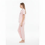 JOANNA F281404BT Women's 2-Piece Short Sleeve Pajama Set with Contrast Piping