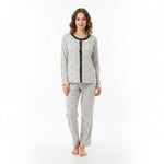 JOANNA 216743BT Women's 3-Piece Pyjama Set Soft Breathable Loungewear Long Sleeve Top, Cami and Pants Cotton Blend Sleepwear