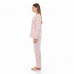 JOANNA 291363 Women's 2-Piece Long Sleeve Frill Trim Pajama Set