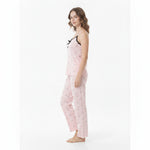 JOANNA 216743BT Women's 3-Piece Pyjama Set Soft Breathable Loungewear Long Sleeve Top, Cami and Pants Cotton Blend Sleepwear
