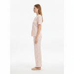 JOANNA 281881BT 2-Piece Pajama Set Short Sleeve Button-Front Top and Pants Soft Printed Sleepwear for Women
