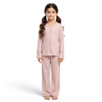 JOANNA F491124T , F891124T Girls Long Sleeve Button Down Pajama Set