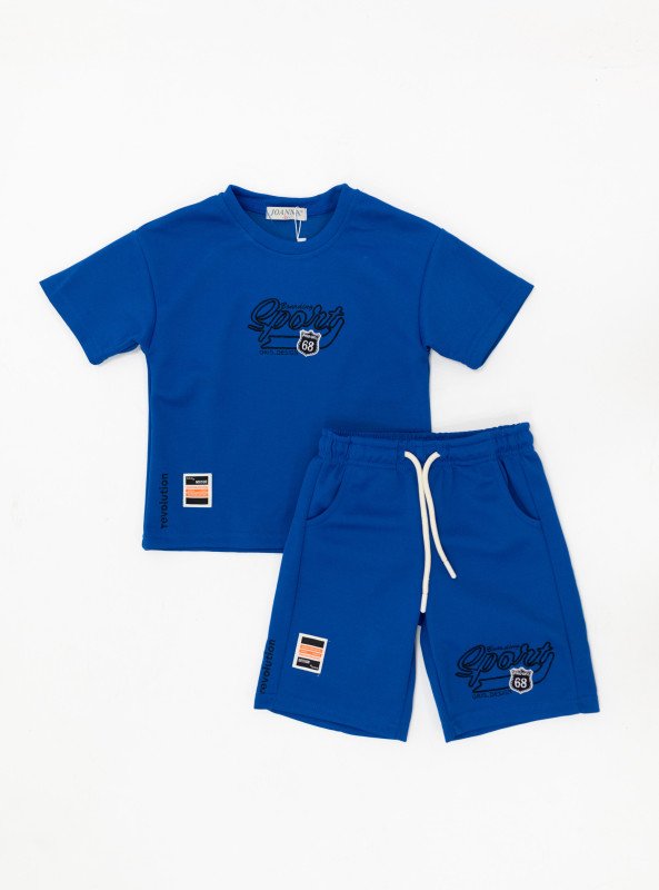 Boys' Sport Graphic Cotton Summer Set - Blue