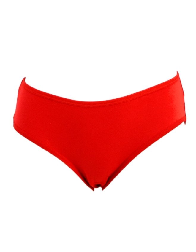 Women's Heart & Stripe Design Mid Rise 6-Pack Panties, Multicolor - Red