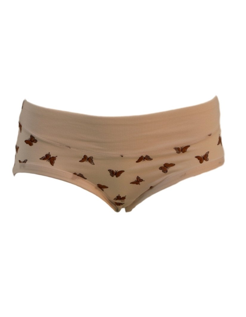 Women's Butterfly Design Mid Rise 3-Pack Panties, Multicolor - Beige