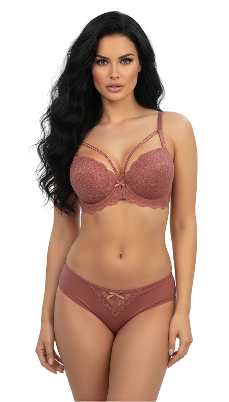 Women's Everyday Comfortable Bra & Panty Set Seamless, Breathable, and Lightweight Lingerie for Daily Wear Full Coverage Bra for Women - Pink