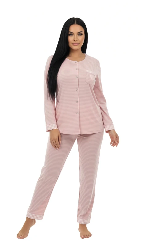 Women's Heart Pocket Loungewear Pajama - Pink