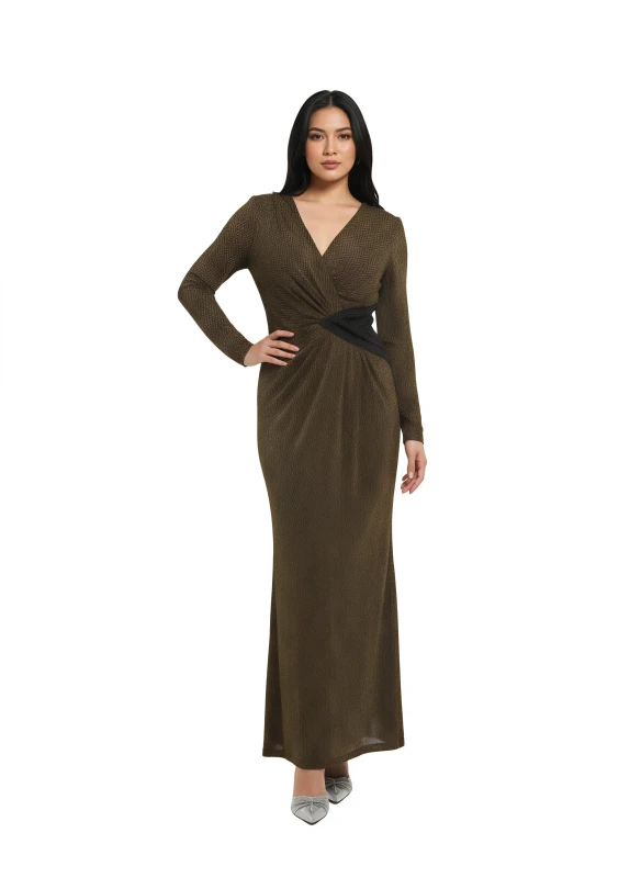 Women's Serpentine Shimmer Gown - Olive