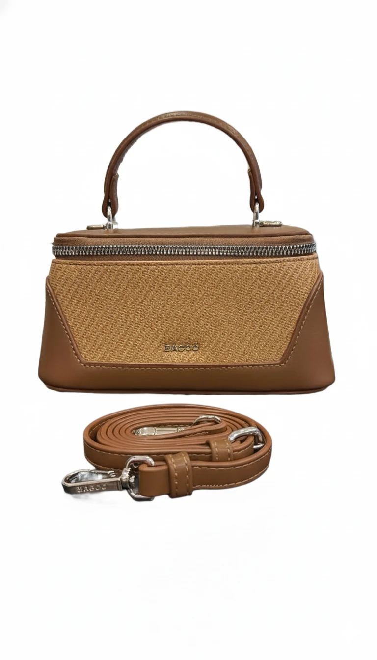 The Woven Luxe Satchel - LightBrown