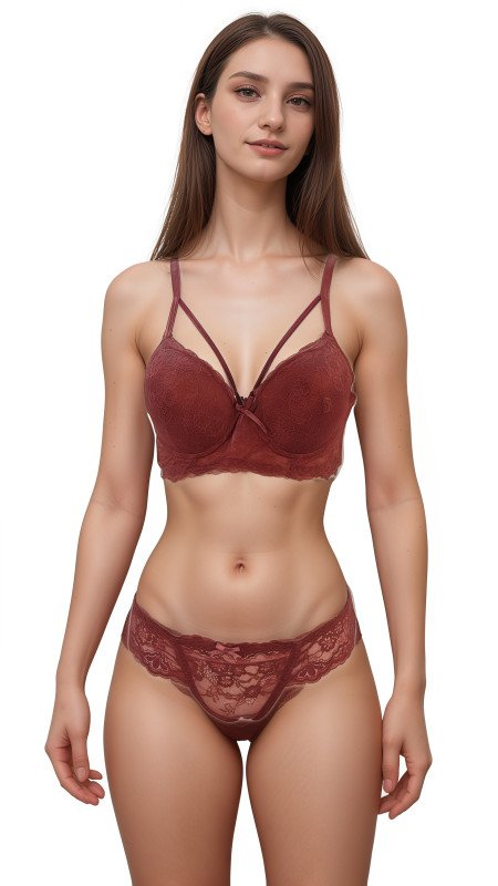 Women's Seamless Everyday Lingerie Set, Ultra-Comfortable Full Coverage Bra & Panty for All-Day Support - DeepPink