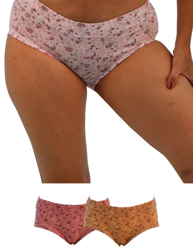 Women's Floral Design Mid Rise 3-Pack Panties, Multicolor - LightPink