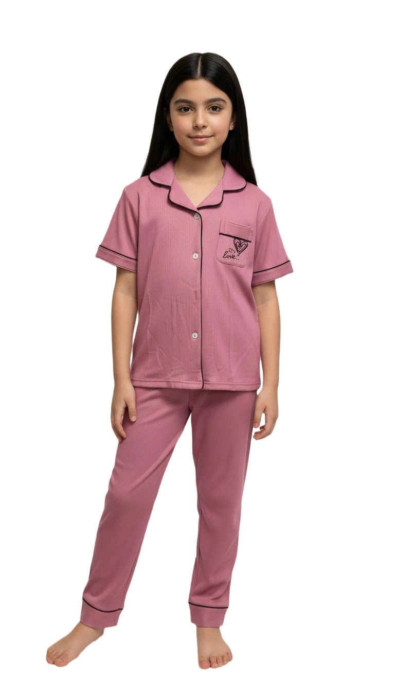 F881402T Lovely Dreams Piped Pajamas - Pink