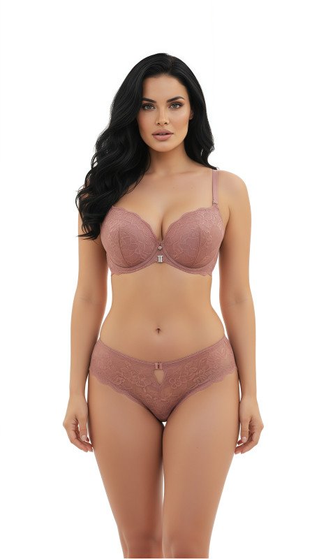 Women's Everyday Comfortable Bra & Panty Set Seamless, Breathable, and Lightweight Lingerie for Daily Wear Full Coverage Bra for Women - Pink