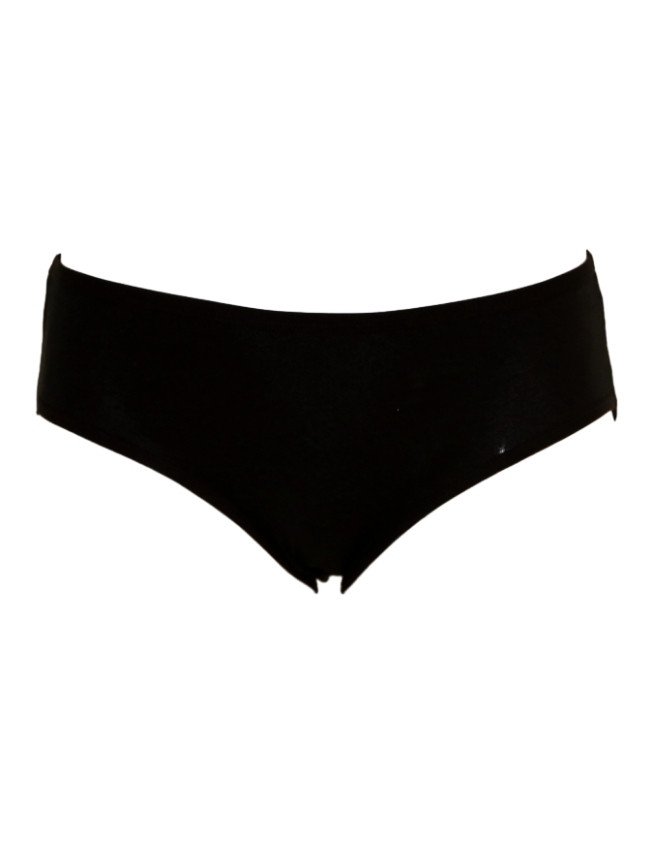 Women's Heart & Stripe Design Mid Rise 6-Pack Panties, Multicolor - Black
