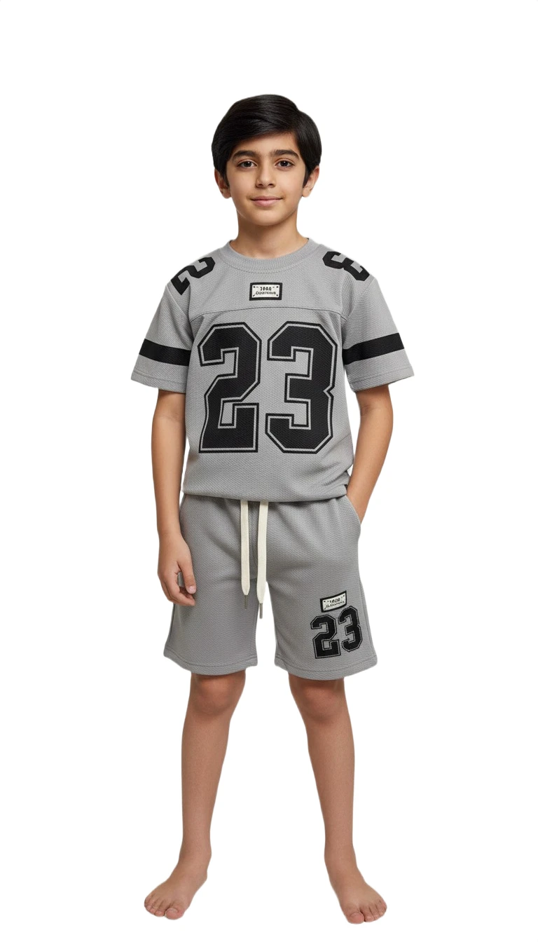Comfort Fit Sporty Two-Piece for Kids - Gray