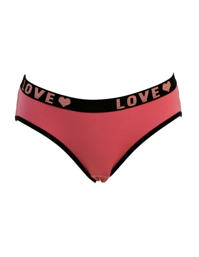 JOANNA Women's Love Two Tone Design Bikini 3-Pack Panties, Multicolor - Pink