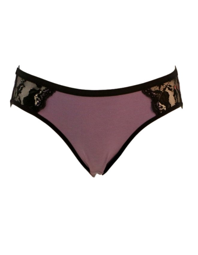 JOANNA Women's Two Tone Lace Design Bikini 3-Pack Panties, Multicolor - Violet