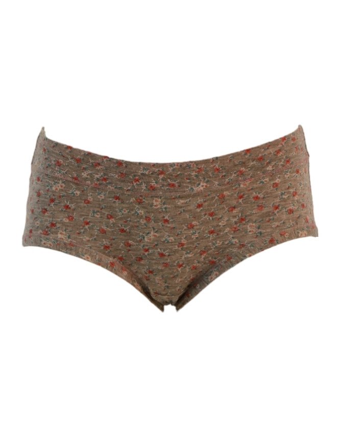 Women's Floral Design Mid Rise 3-Pack Panties, Multicolor - Gray