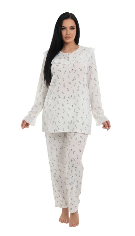 Women's Floral Bunny Charm Pajama - Blue