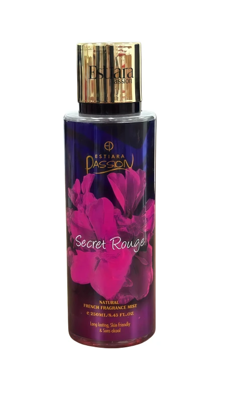 Estiara Passion Secret Rouge - Natural French Fragrance Mist Discover the allure of mystery and elegance with Estiara Passion - -
