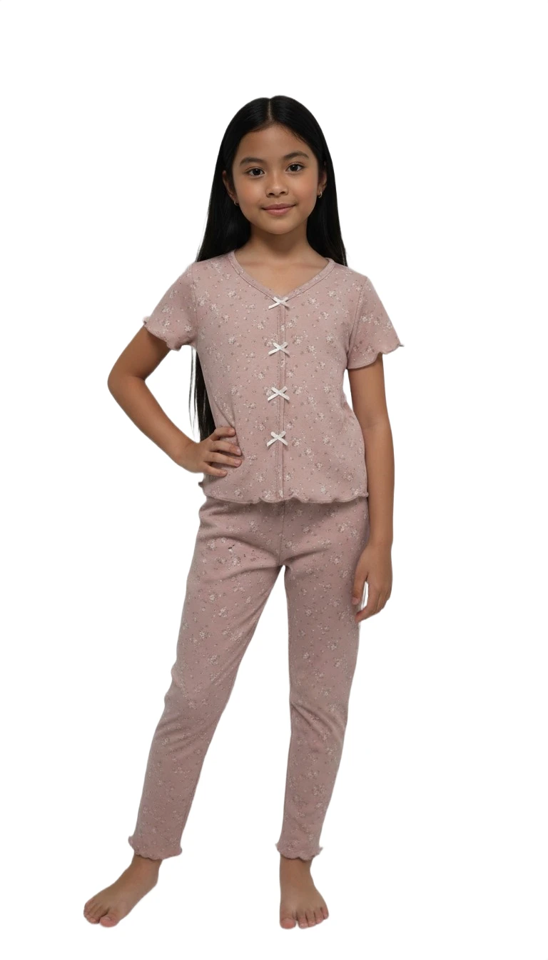 Sweetheart Floral Pajamas - Pink