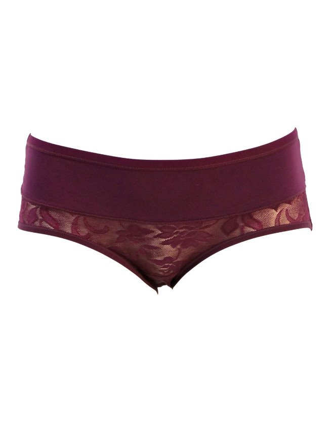 JOANNA Women's Floral Design Mid Rise 3-Pack Panties, Multicolor - DarkViolet